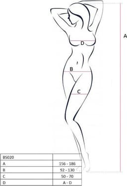 PASSION WOMAN BODYSTOCKINGS | Passion Woman Bs020 Bodystocking White One Size — thumbnail 2
