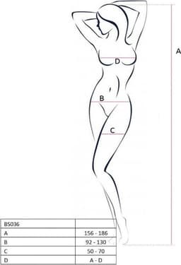 Passion - Woman Bs036 Red Bodystocking One Size — thumbnail 4