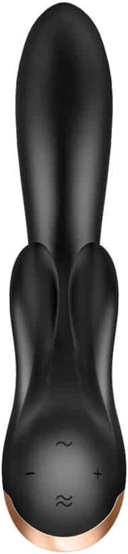 Satisfyer, vibrator, Bluetooth Rabbit, Double Flex, 20 cm, met app, 3 motoren, gemaakt van volledig siliconen, oplaadbaar, waterdicht — thumbnail 2