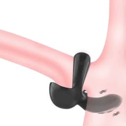 Penis, scrotum en perineum vibrator mannen - USB - Cockring - Siliconen — thumbnail 2