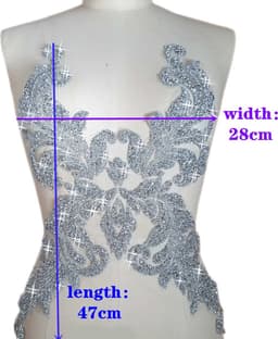 Briljantjes Shine Bodycover Dames - Festival - Lingerie - Sexy - One Size - Zilver — thumbnail 4