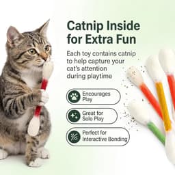 Palitos de Mascar Para Gatos, Masticar Palos Gato Ratones Para Gatos Paras Jugar Juguetes Paray Gato Divertidos Palitos Paras Con Hierba Gatera Palito Paray Masticar Juguete Juguetes del Catnip — thumbnail 5