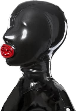 Masker voor koppels, extreem seks, BDSM masker, bondage masker met mondknevel — thumbnail 1