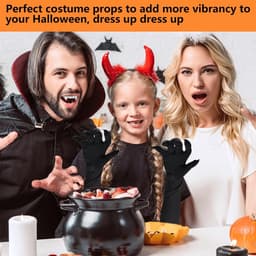 Nagels Zwarte Kleding Accessoires - Halloween Klauw Handschoenen voor Cosplay, Carnaval, Feestjes en Themapartijen - 48×9.5 cm Unisex Maat — thumbnail 2