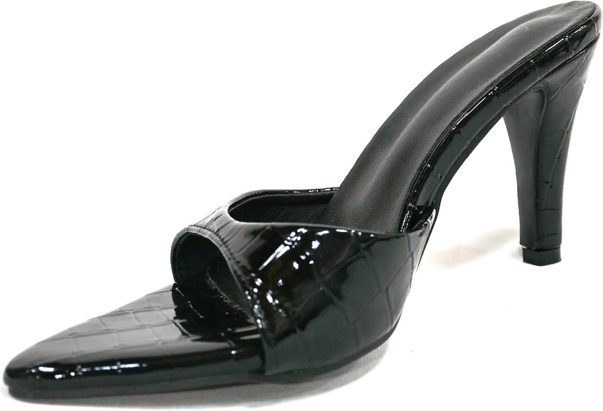Muilez Met Hoge Naaldhakken 10 Cm Voor Dames - Modern Transparant Design - Effect Van Lange Benen Met Stabiel Comfort — afbeelding 1