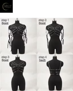 Dare to Undress – Bound Desire – Erotische Lingerie voor Dames – Lingerie Erotisch – Sexy Lingerie – Erotische BH Harnasset – Sexy PU-Leren Lingerie Harnas voor Dames – Fetish & Kinky Accessoire – BDSM & Clubwear – One Size — thumbnail 5
