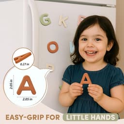 Magnetische letters, 26 ABC-koelkastmagneten in hoofdletters voor peuters en kinderen, baby leren koelkast speelgoedset, kleuterverjaardagscadeau voor jongens en meisjes vanaf — thumbnail 2
