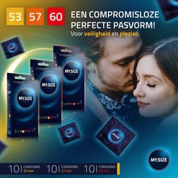 MY.SIZE PRO Condoom maat 3,4,5-53,57,60 mm, 3x10 condooms - perfecte pasvorm en een geschikte maat voor iedereen — thumbnail 2