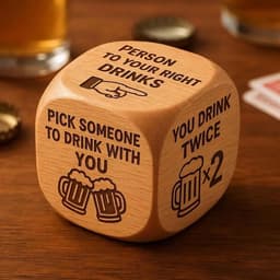 Drinkspel Hout - Tafelspel Feest - Feestelijke Interactie - Grappige Uitdagingen - 6.8 x 5.8 x 5.9 cm - Niet gespecificeerd — thumbnail 2