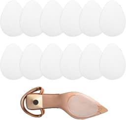12 stuks antislip handgrepen voor schoenen, zoolbescherming, zelfklevende rubberen pads voor de hiel, stickers voor geluidsreductie, hoge hakken, 9 x 6,5 cm — thumbnail 1
