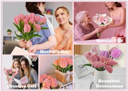 Pipe Cleaner for Crafts, 400 Pieces Pipe Cleaner, Flower Set, Pipe Cleaners, Flower Pipe Cleaners, 4 Colours, Pink - ShopVlot — thumbnail 4
