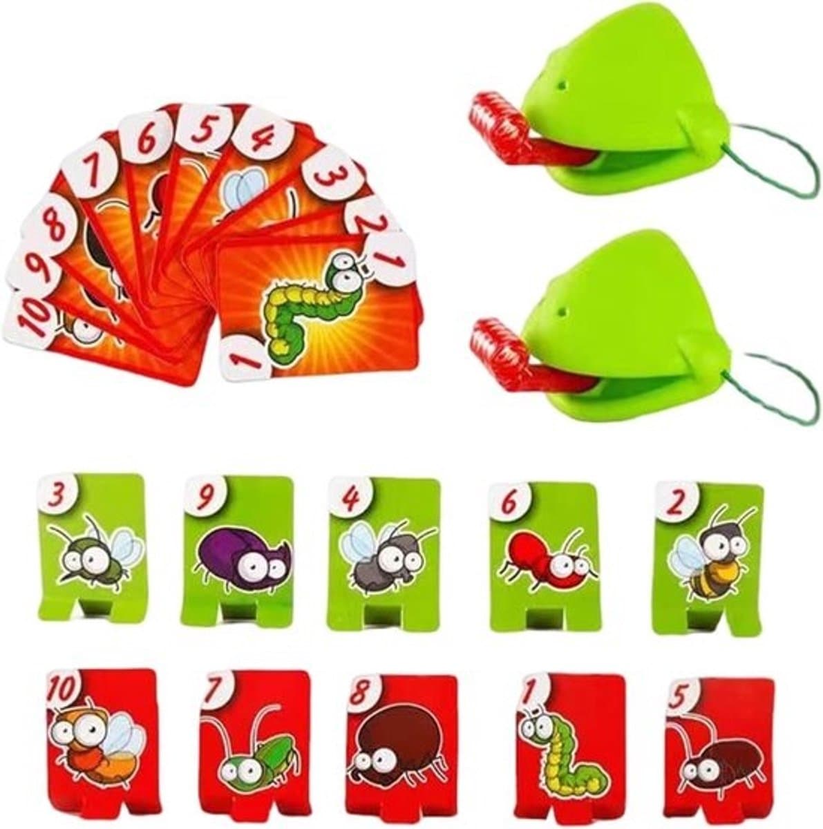 Kikkerspel - Tongspel Behendigheid - Feestspel Kinderen - Snelheid Reflexen - 21x10x7 cm - Twee Persoons — afbeelding 1
