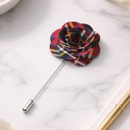 Schotse broche, tartan broche roos reversspeld voor Burns Night charmes, rozet broches, Highland Dress tartan accessoires & Burns Night jurk decoraties voor vrouwen en mannen — thumbnail 2