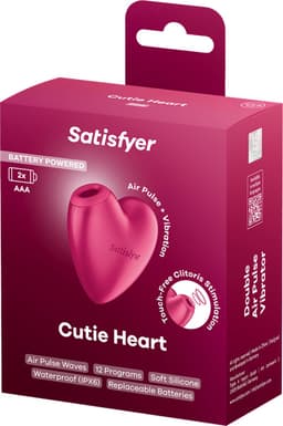 Satisfyer Cutie Heart | hartvormige drukgolfvibrator met Vibration & 2 losse motoren | 11 drukgolven & 12 standen | siliconen | waterdicht (IPX6) | werkt op batterijen — thumbnail 5
