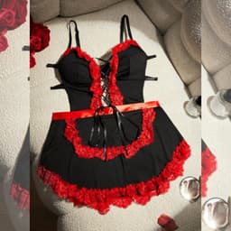 Verleidelijke Franse Dienstmeid Kostuum met Kanten Afwerking en Diepe V-hals voor Cosplay en Halloween Rollenspel — thumbnail 5