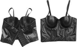 Leren Wetlook Lingerie voor Vrouwen - Punk Slim Fit Latex Top voor Feest, Clubwear en Carnaval — thumbnail 3