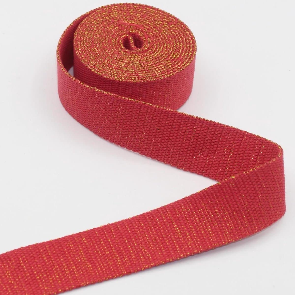 Katoenen Riem - Gouden Touw - Bevestigen & Zekeren - Extra Dik - 5 Meter - Koraal — afbeelding 1