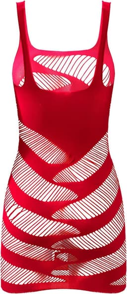 Sexy doorschijnende Rode Mini Jurk - Dames Lingerie - One Size — thumbnail 2