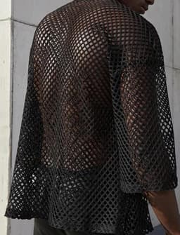 Doorzichtig Mesh Shirt met Lange Mouwen voor Heren - Sexy Clubwear — thumbnail 5