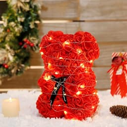 Schattige rozenbeer cadeau voor haar, Valentijnsdag, schattige decoratie voor meisjes, vriendinnen en vrouwen — thumbnail 2