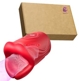 JustFun Masturbator met App Control - 9 Vibratiestanden - Sex Toys voor Mannen - Pocket Pussy - Zwart / Rood — thumbnail 5