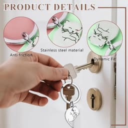 Keychain Set voor Stellen - Stijlvolle Cadeauset met Roze Cadeauzak - Perfecte Romantische Cadeaus voor Hem en Haar - Uniek en Betekenisvol — thumbnail 6