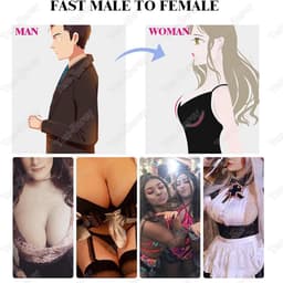 Realistische Siliconen Borstplaat Hoge Kraag Nep Borsten Z Cup voor Crossdressers — thumbnail 3