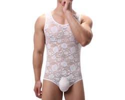 Heren Bodysuit - Onderhemd - Dagelijks - Ademend Materiaal - Zwart