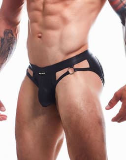Cut4Men - Sexy Wetlook Herenstring - Boost - Zwart S — thumbnail 1