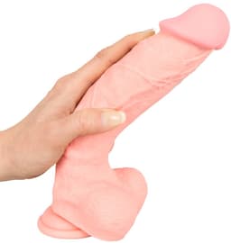 You2Toys - Anatomisch Perfecte Penis Imitatie Dildo met Zuignap voor Oraal of Anaal Gebruik met Balzak – 24 cm – beigeig — thumbnail 2