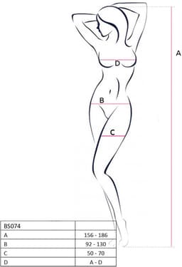 PASSION WOMAN BODYSTOCKINGS | Passion Woman Bs074 Bodystocking - White One Size — thumbnail 3