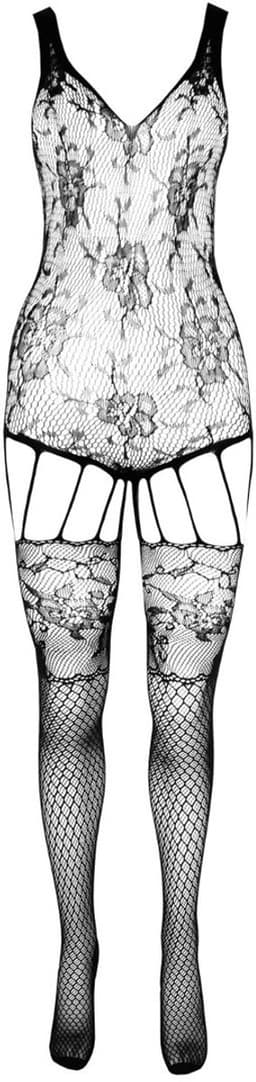 Passion - Woman Bs074 Bodystocking One Size Black — thumbnail 3