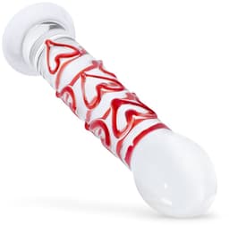 Gildo - Glazen G-spot/Prostaat Dildo Met Hartjes No.30 - 17 cm — thumbnail 5