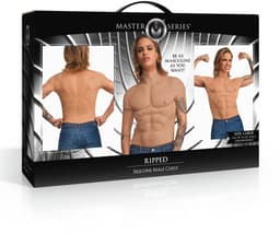 XR Brands Sexy Ripped - Siliconen Mannenborst - Groot - beige — thumbnail 3