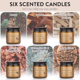 Cadeauset van 6 Geurkaarsen in Glas voor Dames en Heren — thumbnail 2