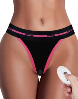 LoveToy - Slut - Bedrukt Vibrerend Sexy Slipje - Zwart — thumbnail 4