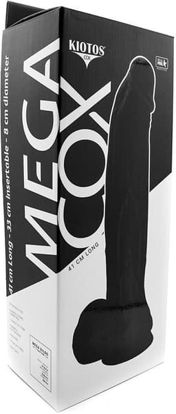 Kiotos Cox Mega Dildo Nr. 8 - 41 x 8 cm - Zwart — thumbnail 3