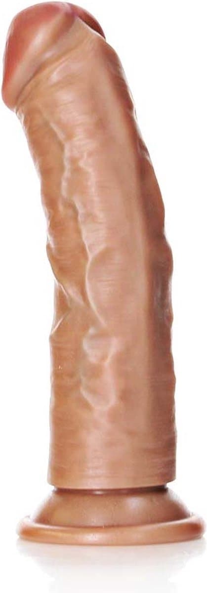 RealRock by Shots Gebogen Realistische Dildo met Zuignap - 6 / 15,5 cm - Huidkleur — afbeelding 1