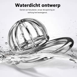 DOWO® - Mini Locker - Kuisheidskooi - Chastity cage - Peniskooi - Hemisferisch - Staal - 45 mm — thumbnail 4