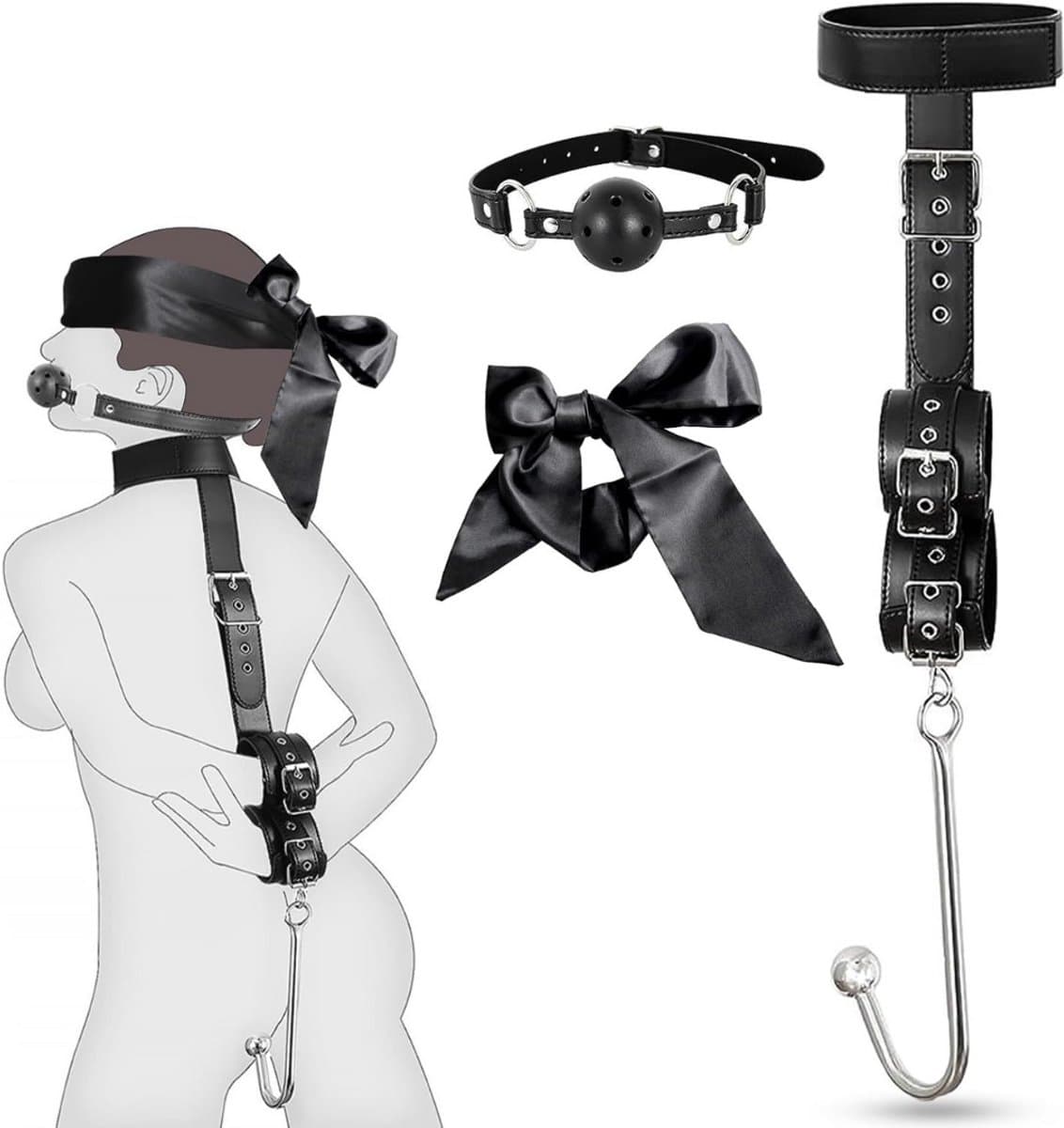 BDSM Extreme - Sex Toys voor Koppels - Seksspeeltjes voor Koppel - Zweepje Seks - Shibari Touw – Bondagesets - Sexspeeltjes voor Koppels - Couple Games – Bondagesets – Boeienset — afbeelding 1
