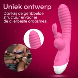 G-Toys® Tarzan Vibrator Roze - 12 standen - Vibrators voor Vrouwen - Clitoris & G-spot Stimulator - Erotiek Seksspeeltjes Sex Toys - Rabbit Bunny Realistisch Gevoel - Koppels Erotisch Masturbator - Dildo — thumbnail 5