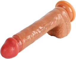 Banoch | Dildo met zuignap | beige siliconen | 16 cm | ∅ 3,3 cm — thumbnail 14