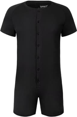 Korte Pyjama Leotard Top voor Mannen - Comfortabele Katoenen Bodysuit en Romper — thumbnail 1