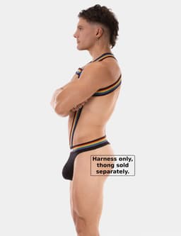 Barcode Berlin Body Harness Pride Ikem Black - MAAT S/M — thumbnail 2