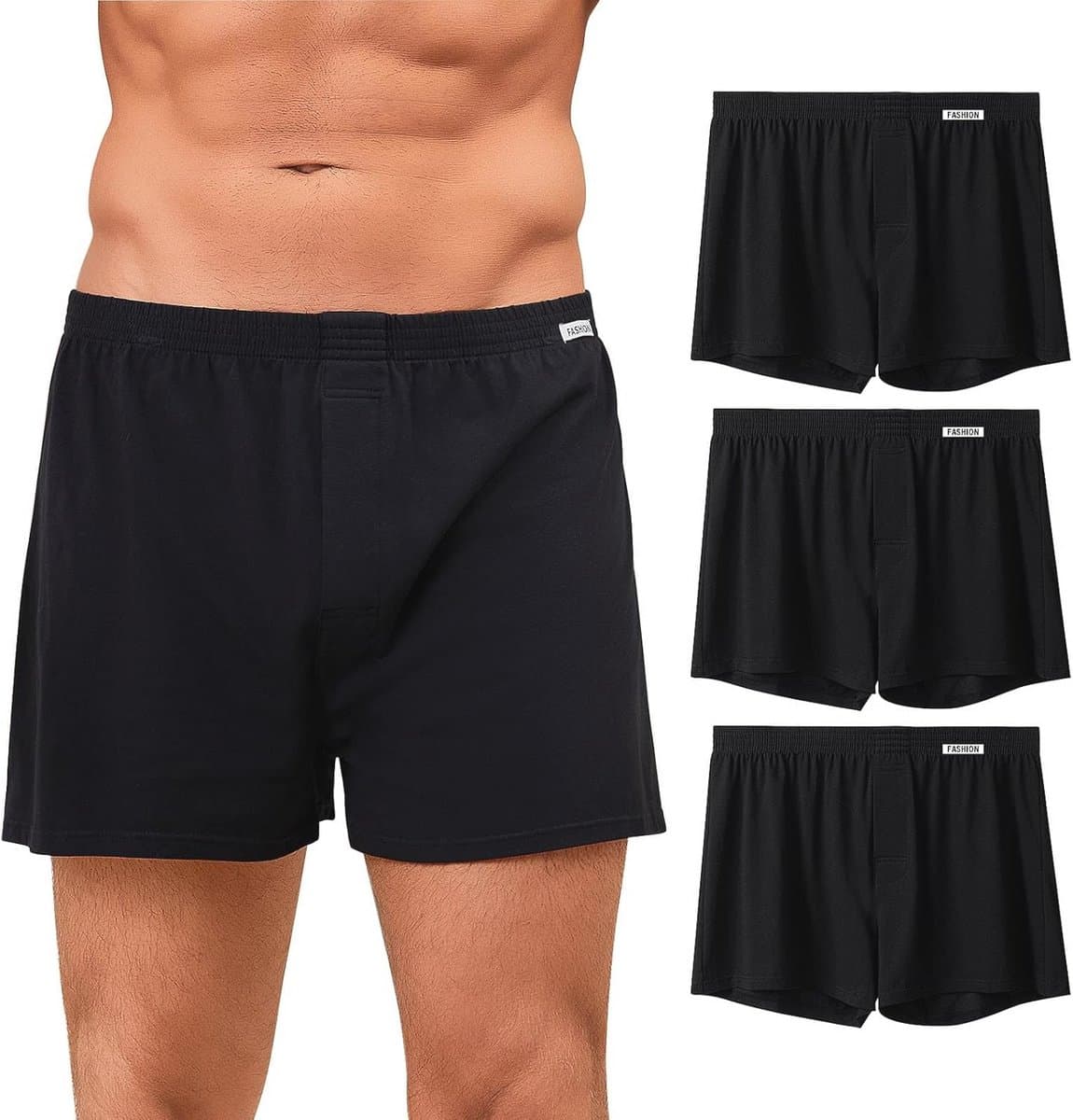 Comfortabele Heren Boxer Shorts van Katoen - Ademend en Losse Pasvorm voor Werk, Slapen en Thuis Ontspannen — afbeelding 1