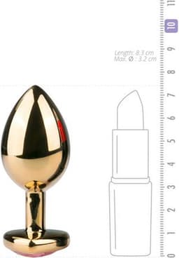EasyToys - Buttplug met Hartje - Sex Toys voor Mannen en Vrouwen - Buttplugs - Goud/Roze — thumbnail 5