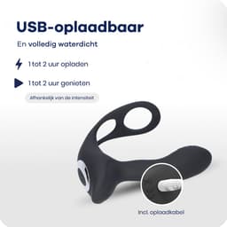 MyFantasy Prostaat Stimulator met Cockring – 42°C – Bestuurbaar met Nederlandse App – Prostaat Vibrator – Sex Toys voor Mannen & Koppels - Anaal Vibrator - Anale Speeltjes voor Mannen - Kamasutra Seksspeeltjes - Vibrerende Buttplug Dildo - Zwart — thumbnail 10