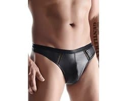 LINGERIE OUTLET Wetlook Men's Thong black 2XL