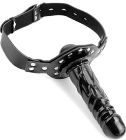 Pipedream Fetish Fantasy mondknevel Deluxe Ball Gag w/Dong zwart - 5 inch — thumbnail 1
