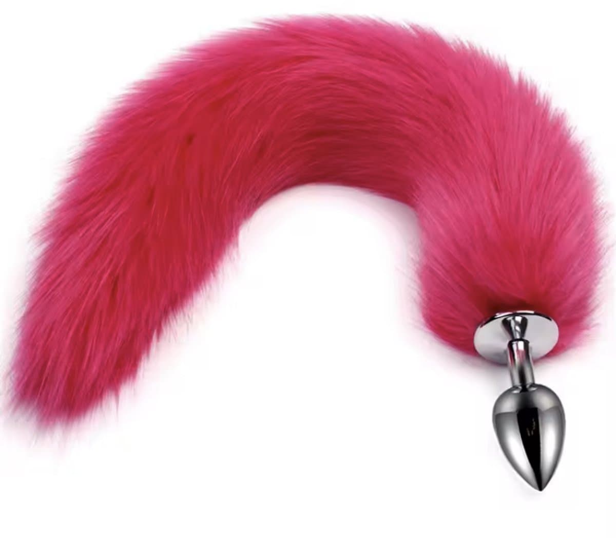CHPN - Buttplug - Buttplug met staart - Vossenstaart -Roze - Anaal - Plug - Sexspeeltje - Sextoy - Pluche buttplug - Erotiek — afbeelding 1